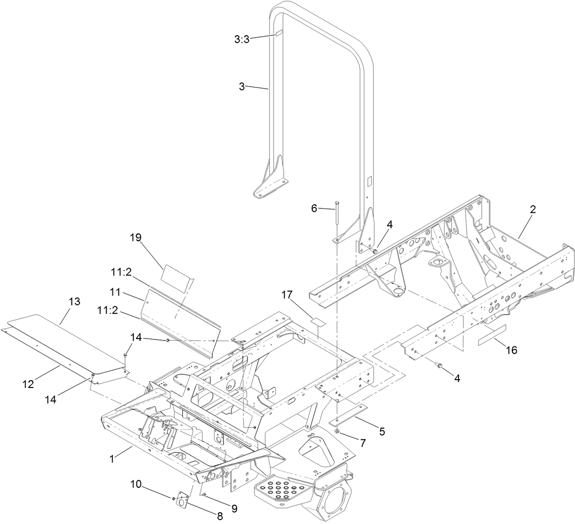 Frame and Roll-Over Protection System Assembly
