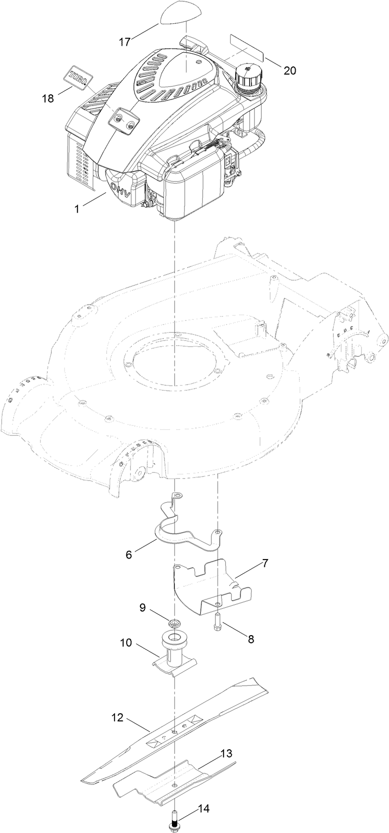 Engine and Blade Assembly