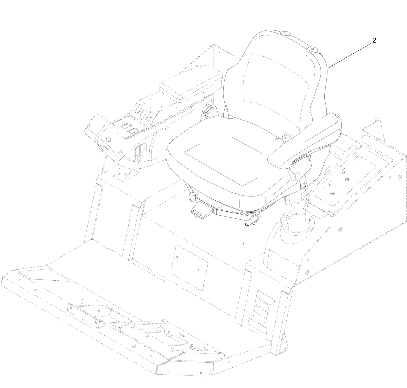 Cab Seat Assembly For Cab Model Only