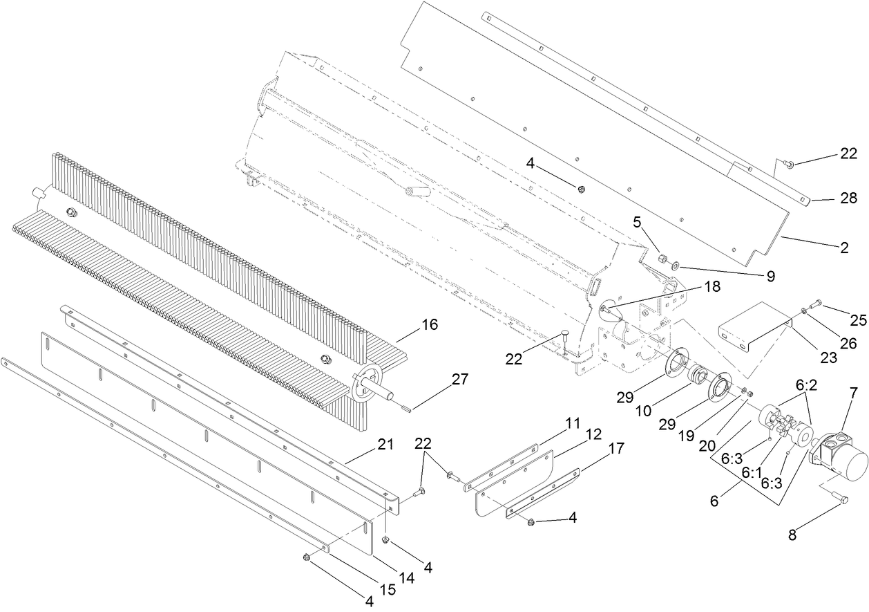 Brush, Motor and Shield Assembly