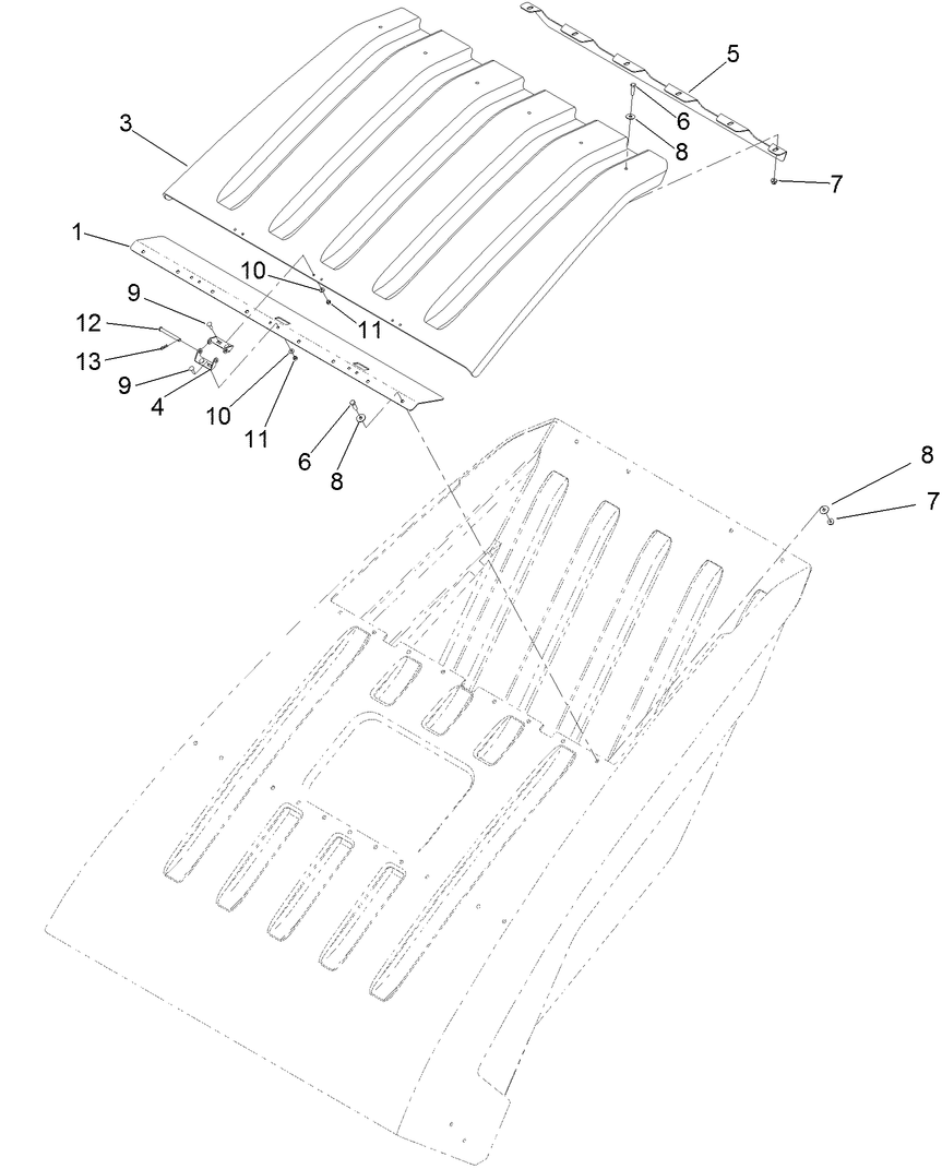 Hopper Lid and Baffle Assembly