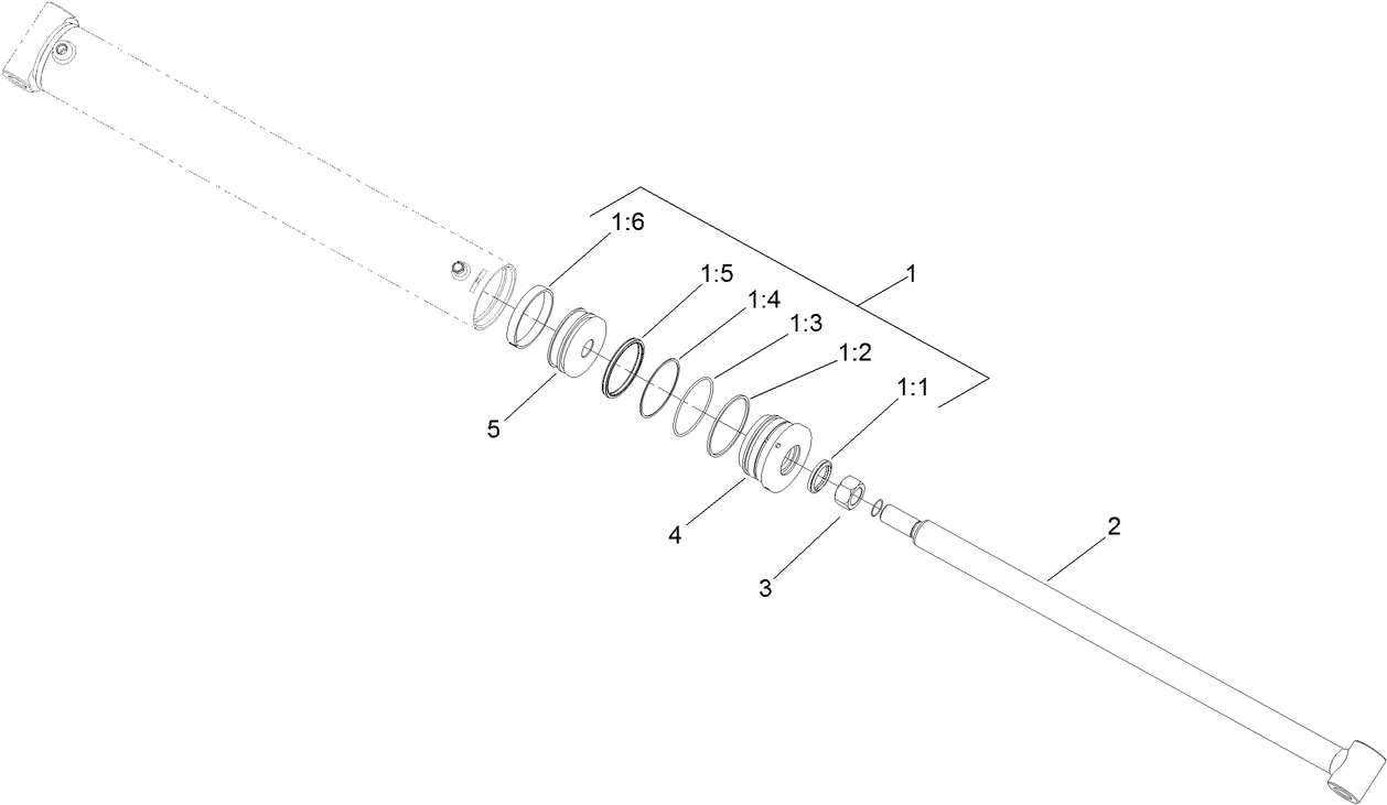Hydraulic Cylinder Assembly No. 107-1310
