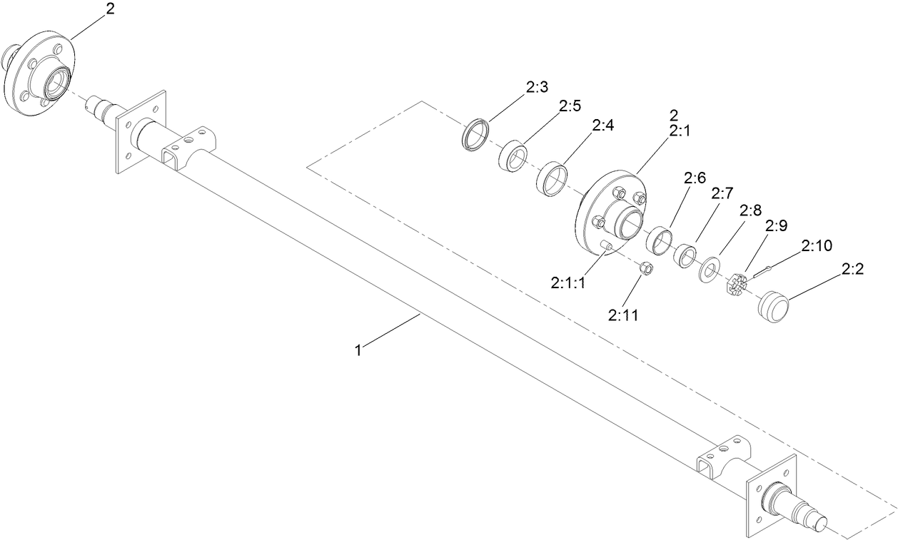 Trailer Axle Assembly No. 107-1529