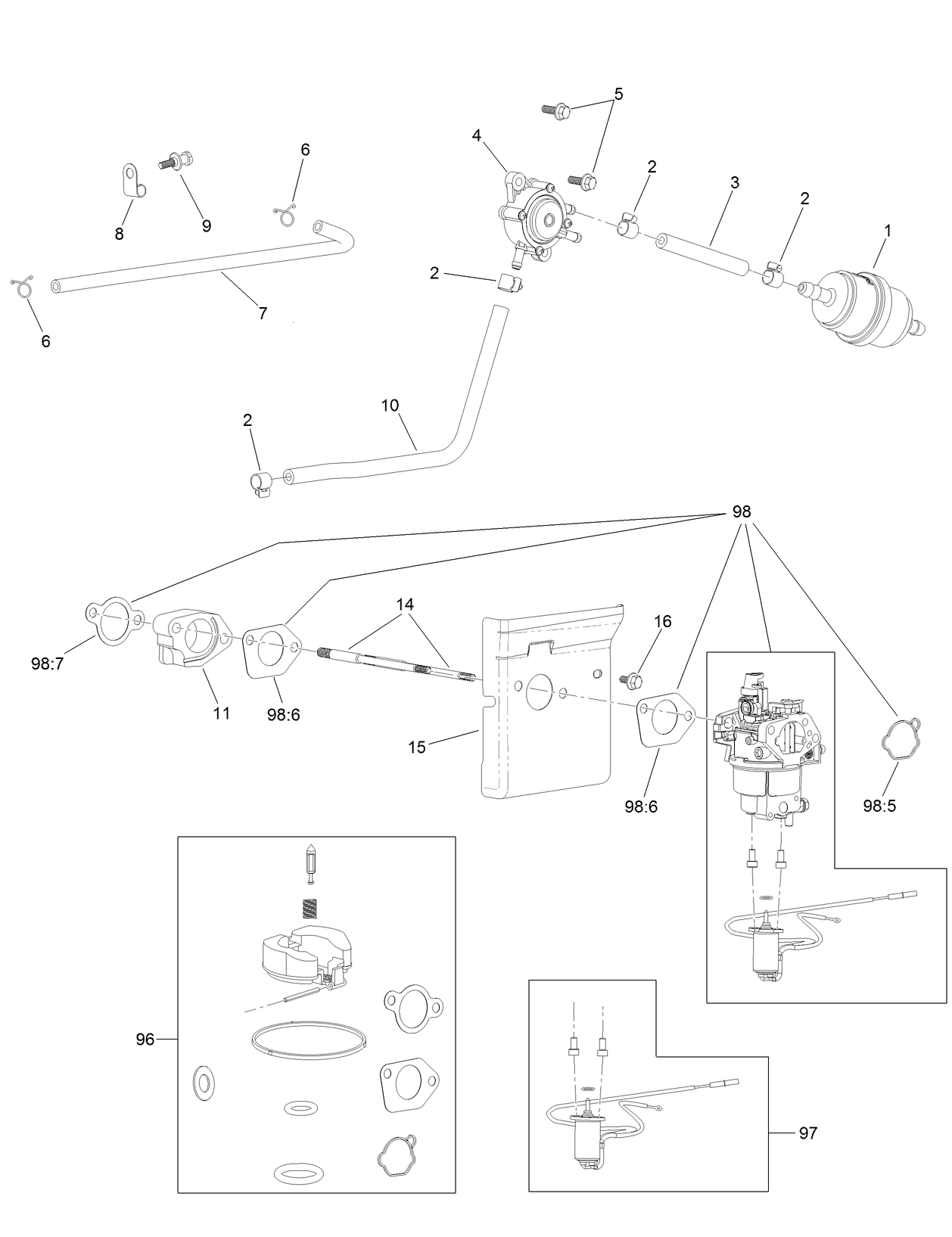 Fuel System Assembly Engine Assembly No. 127-9358