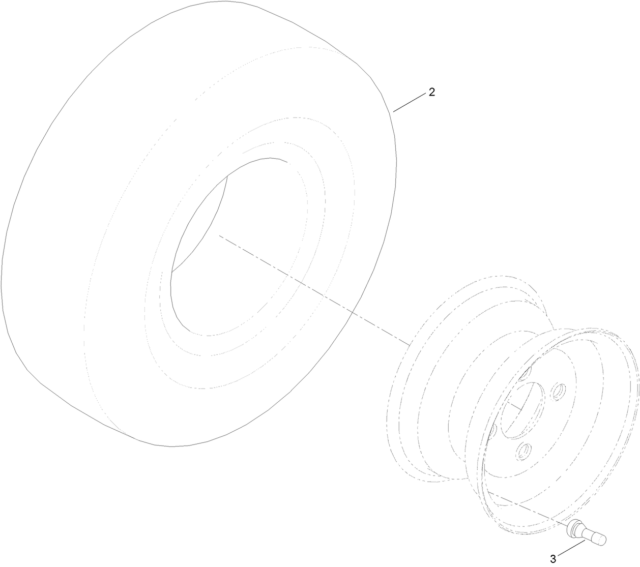 2 Ply Wheel and Tire Assembly No. 131-3670