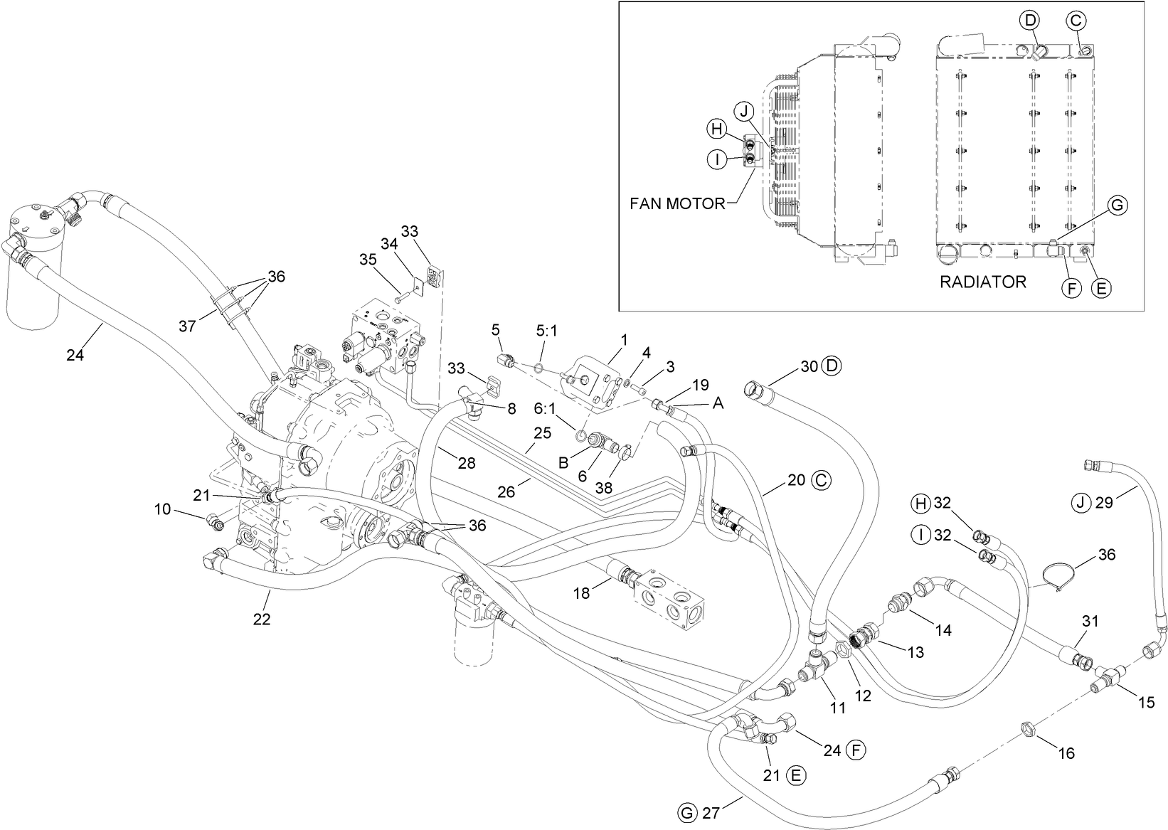 Hydraulic Plumbing Assembly