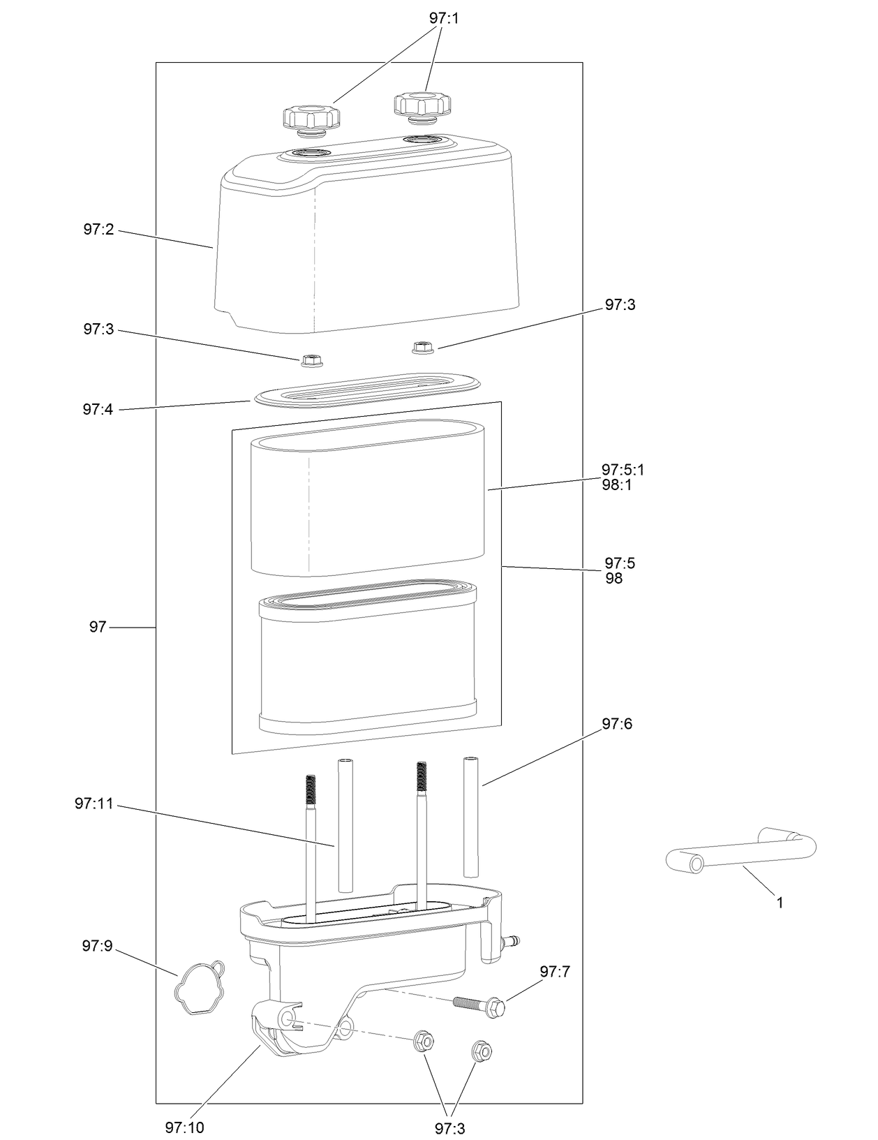 Air Intake and Filtration Engine Assembly No. 121-0412