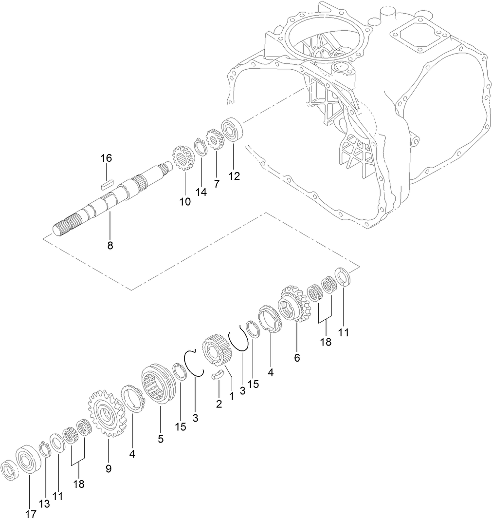 Main Shaft Assembly Transaxle Assembly No. 120-7610