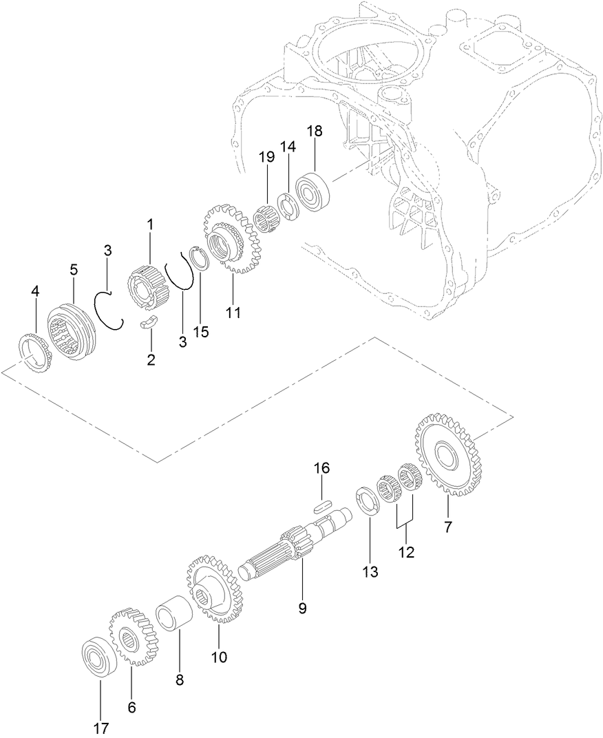 Reduction Shaft Assembly Transaxle Assembly No. 120-7610