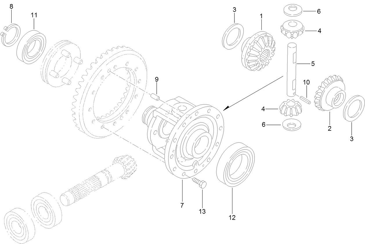Differential Gear Assembly Transaxle Assembly No. 120-7610