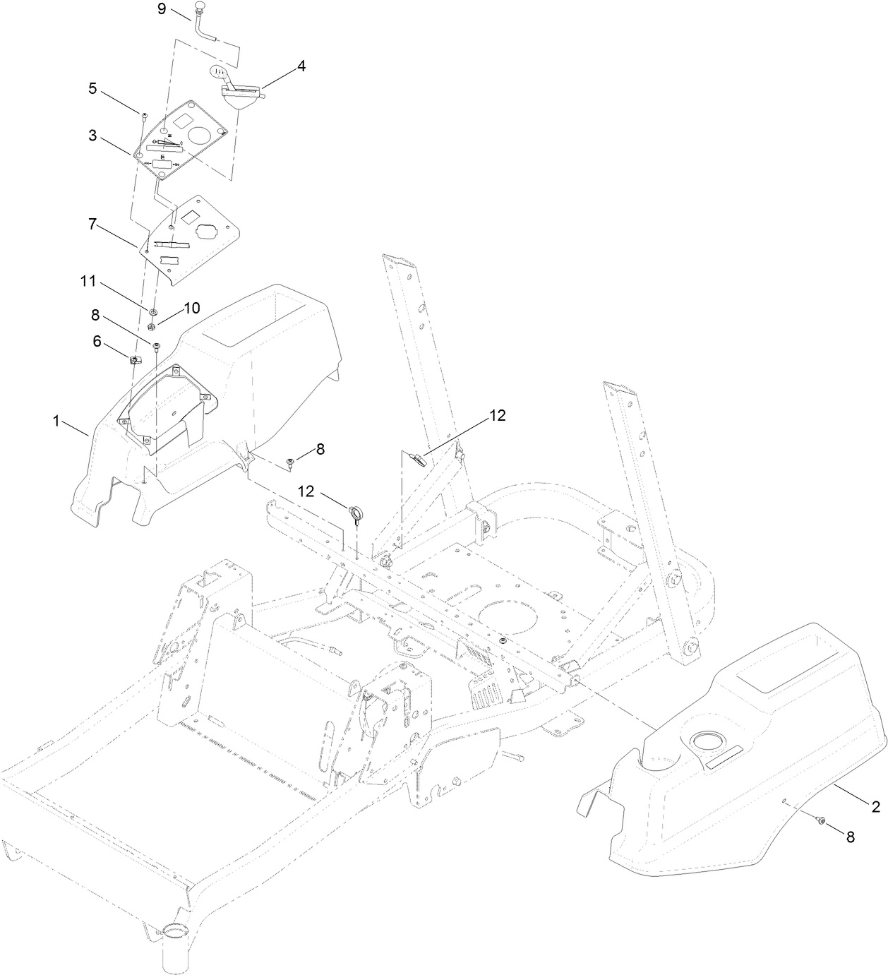 Control Panel and Body Styling Pod Assembly
