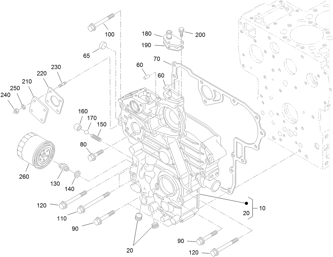 Gear Case & Oil Filter ASM