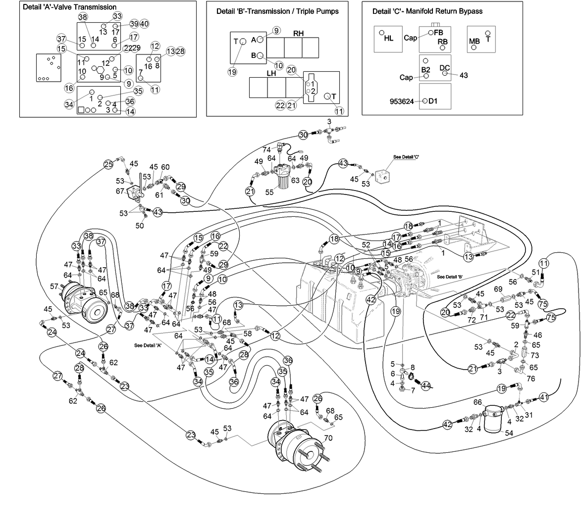 Hydraulic Circuit Front Transmission