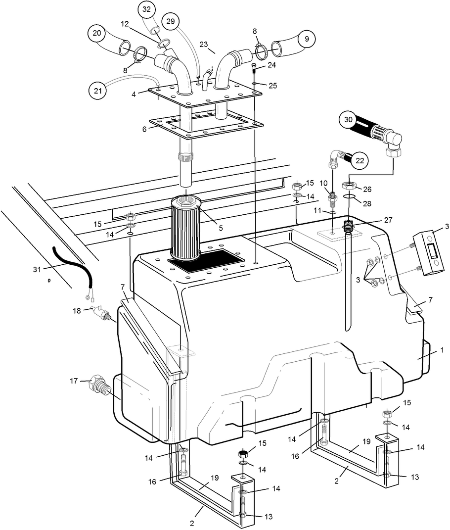 Hydraulic Oil Tank Assembly