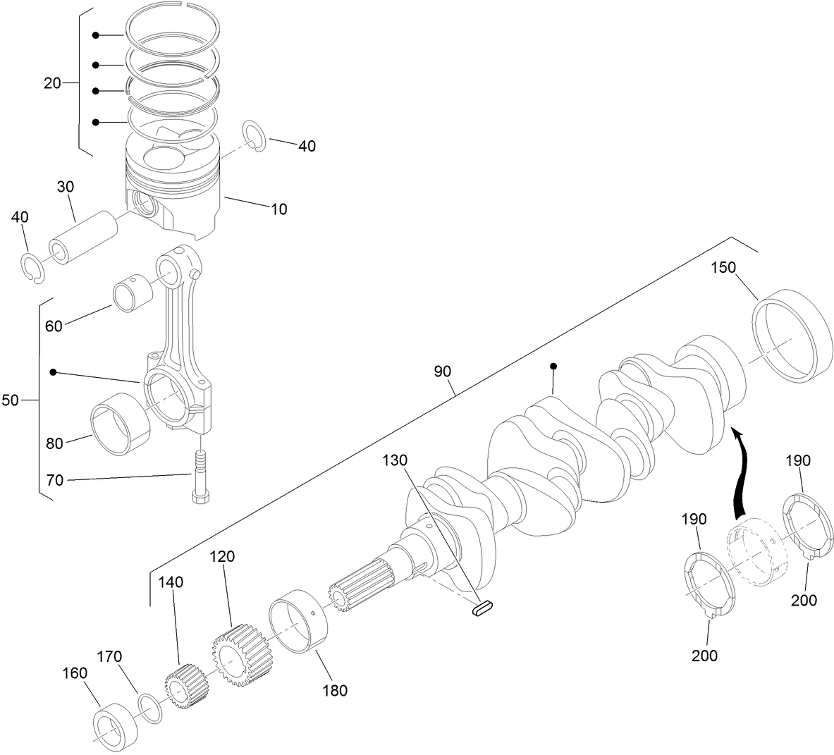 Piston and Crankshaft Assembly