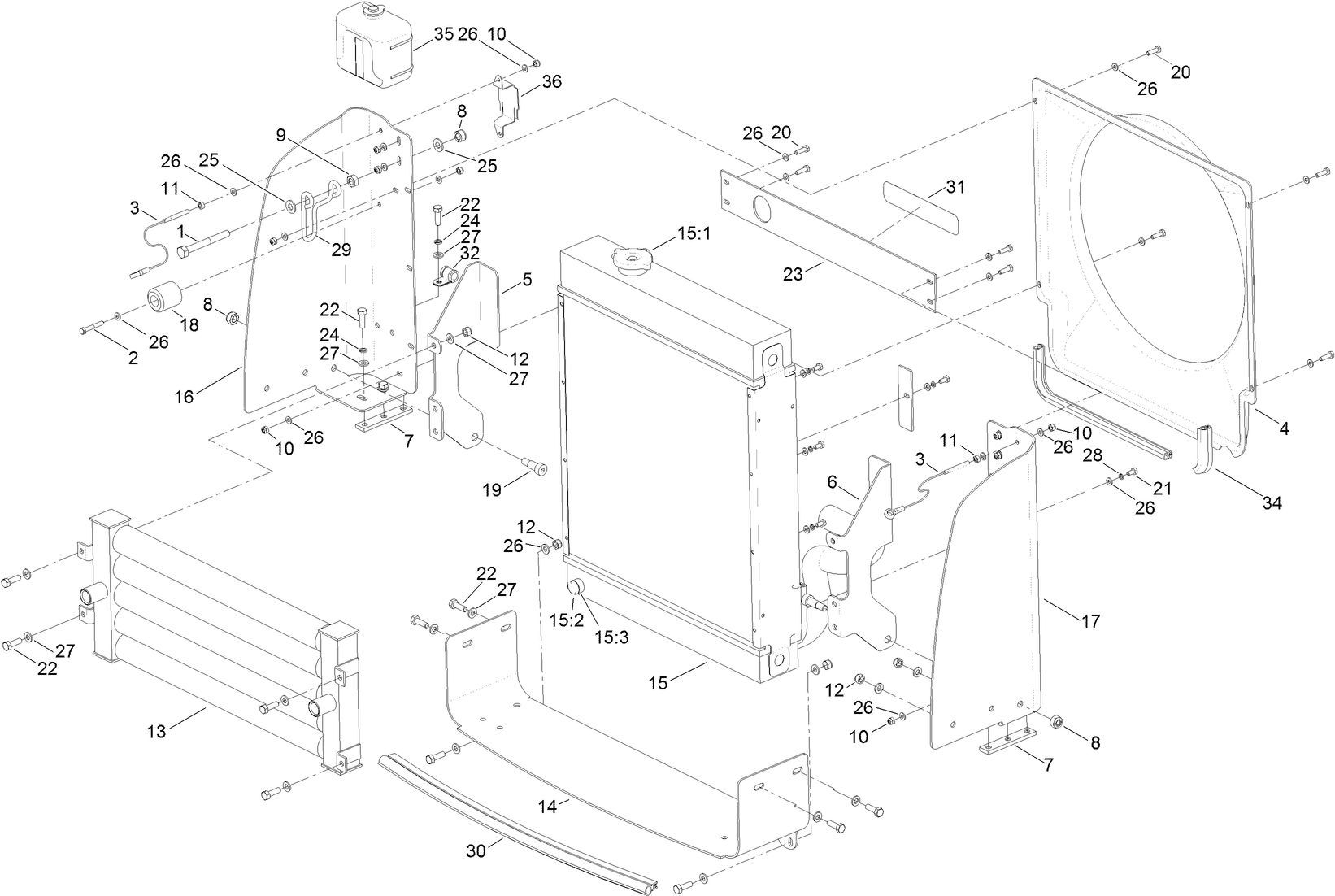 Radiatior and Shroud Assembly