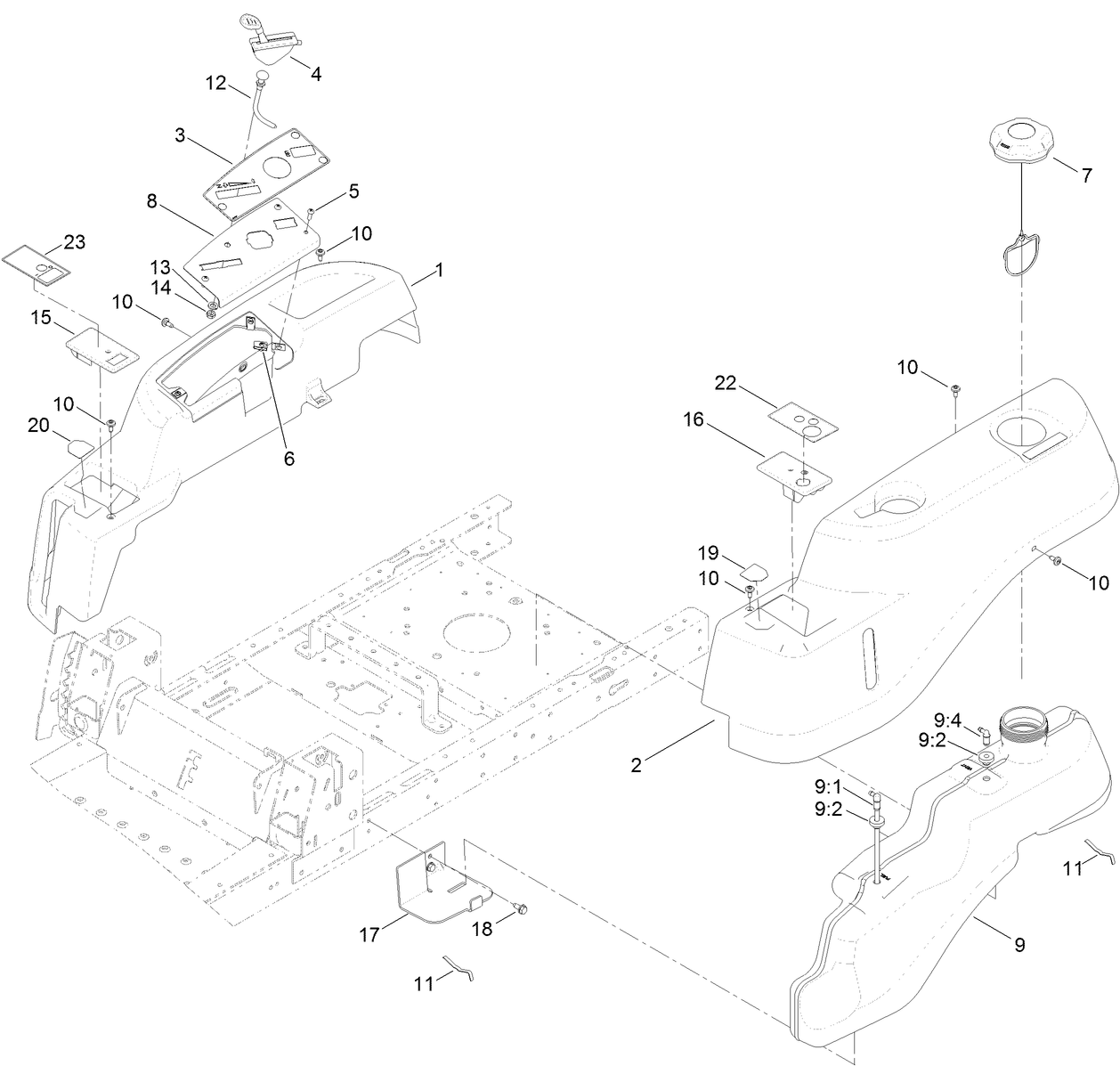 Body Styling and Fuel Pod Assembly