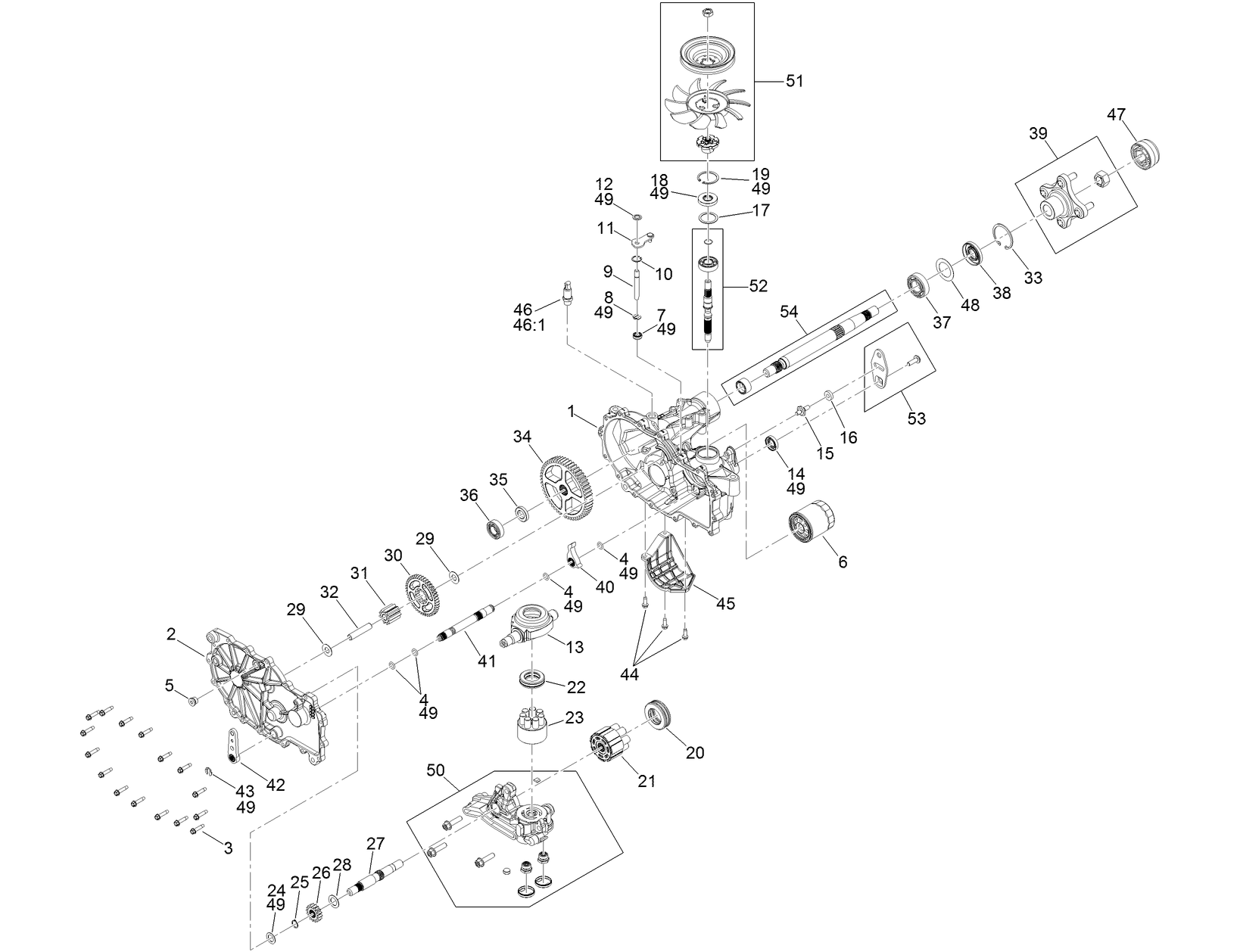 RH Transaxle Assembly No. 130-6961
