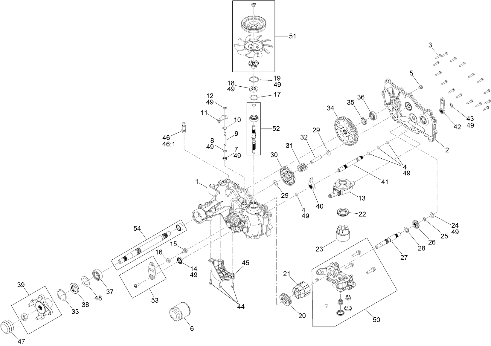 LH Transaxle Assembly No. 130-6960