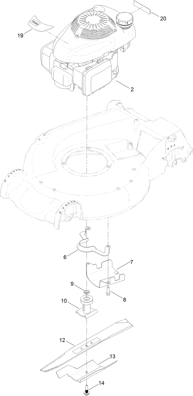 Engine and Blade Assembly