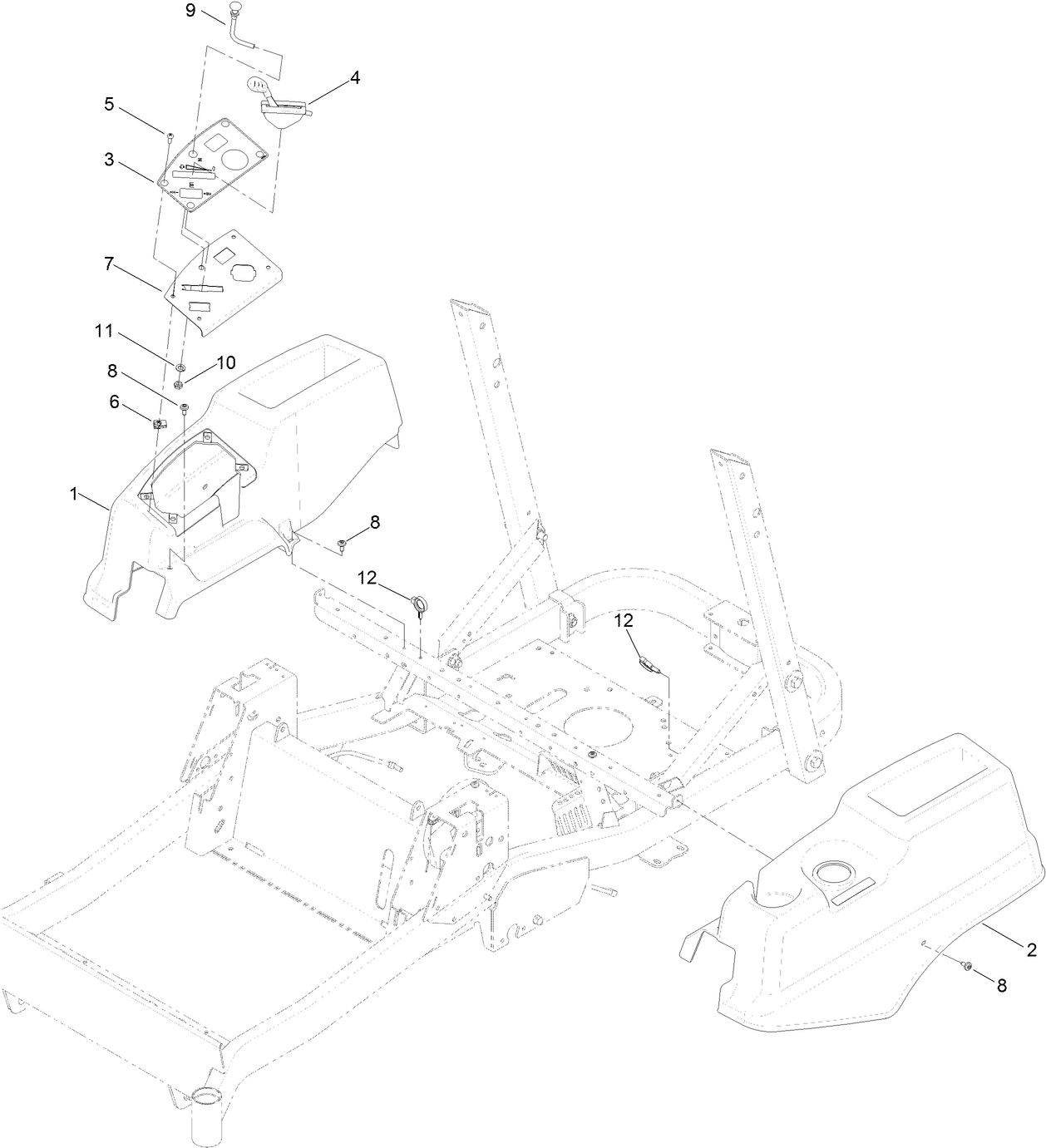 Control Panel and Body Styling Pod Assembly