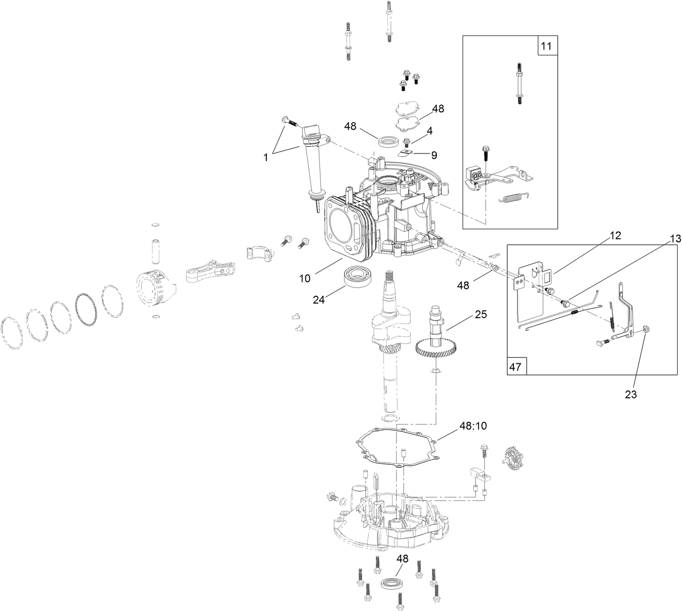 Dipstick and Gasket Assembly Engine Assembly No. 120-4411