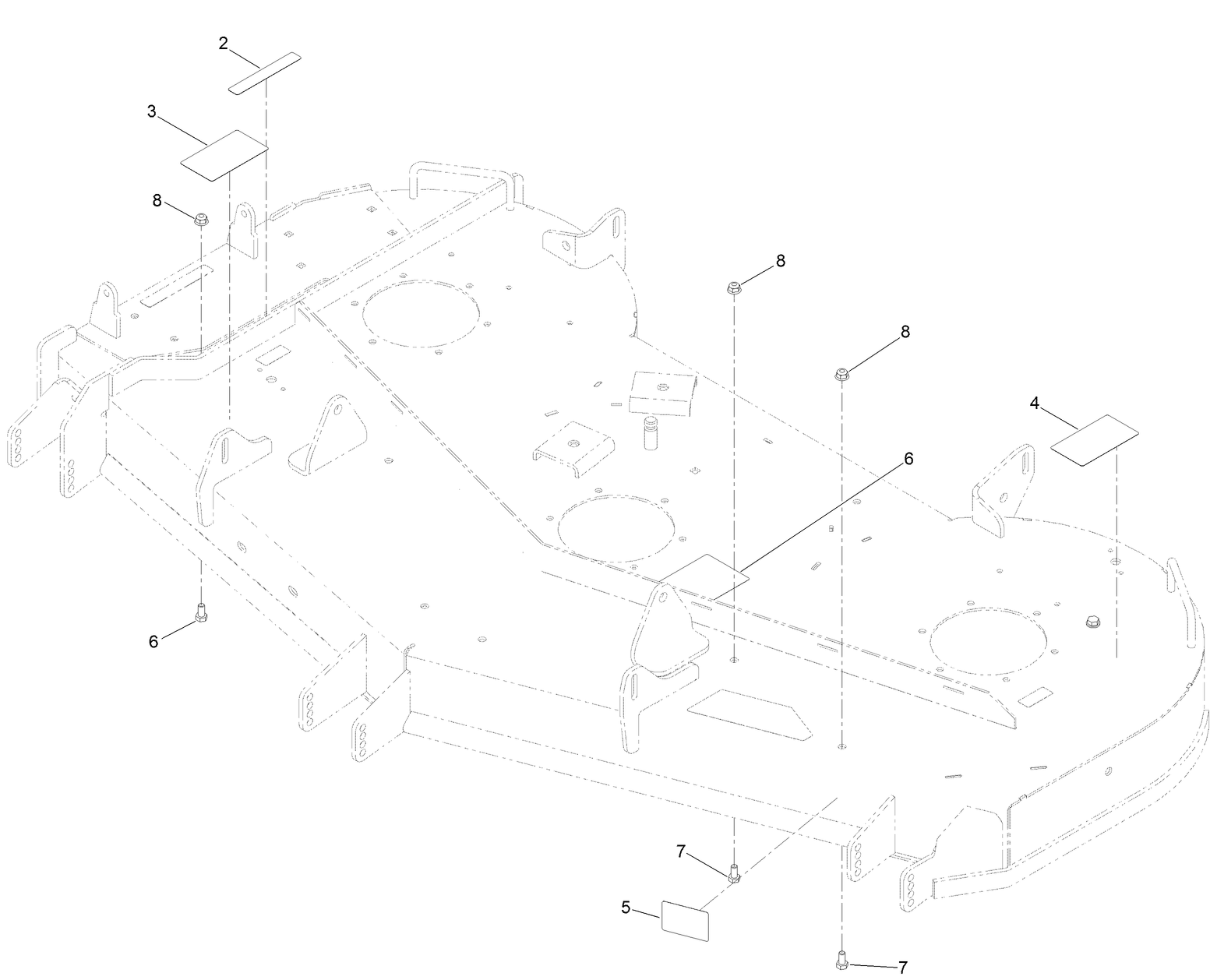 60 Inch Deck and Decal Assembly No. 127-3356
