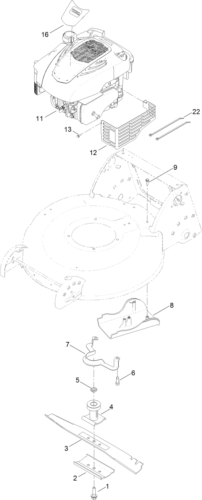 Engine and Blade Assembly