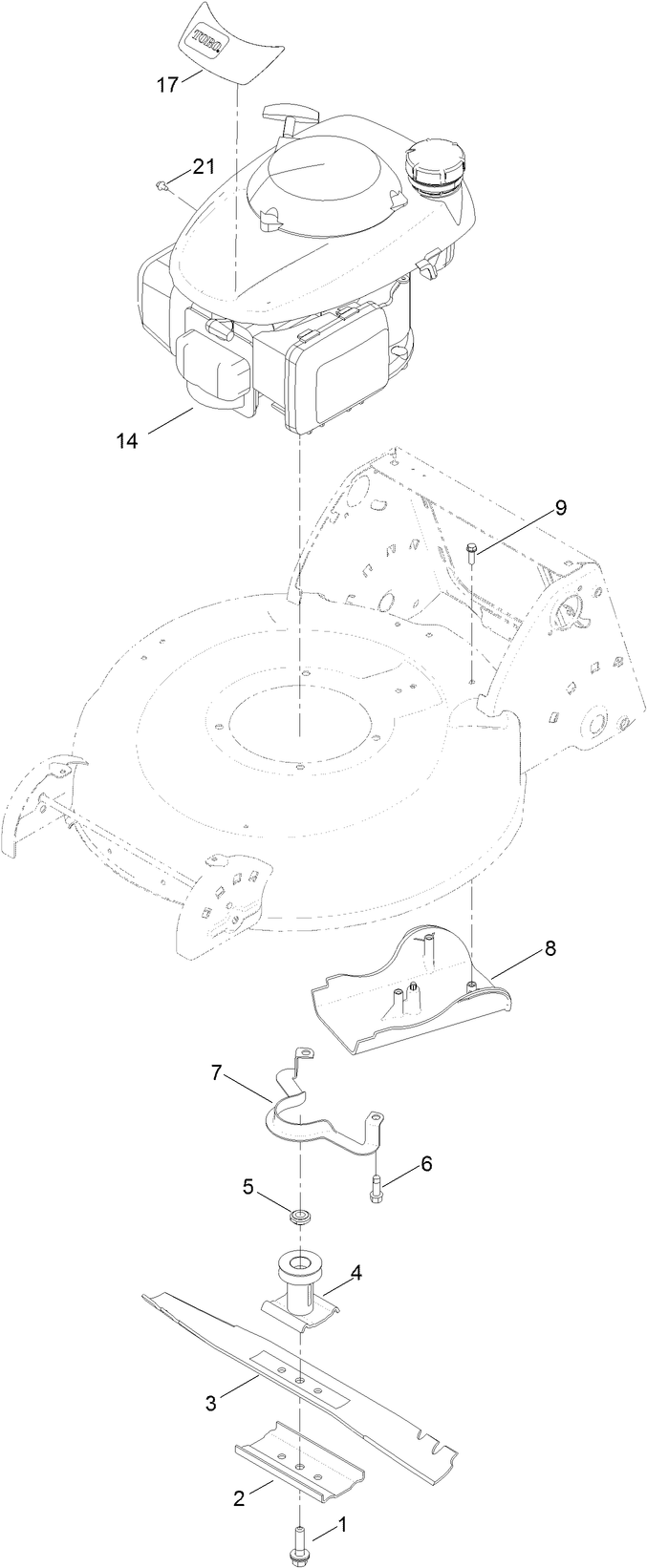 Engine and Blade Assembly