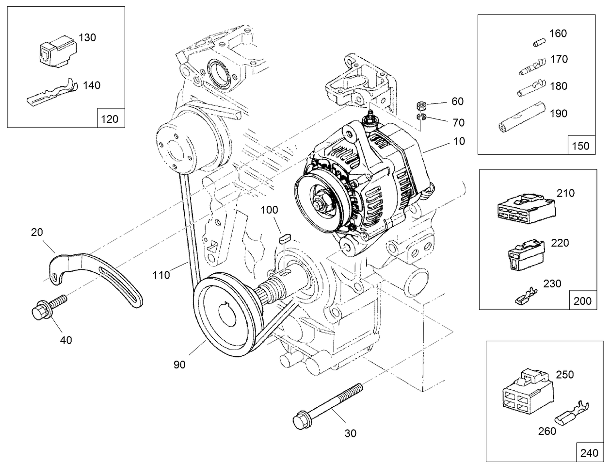 Alternator and Pulley ASM