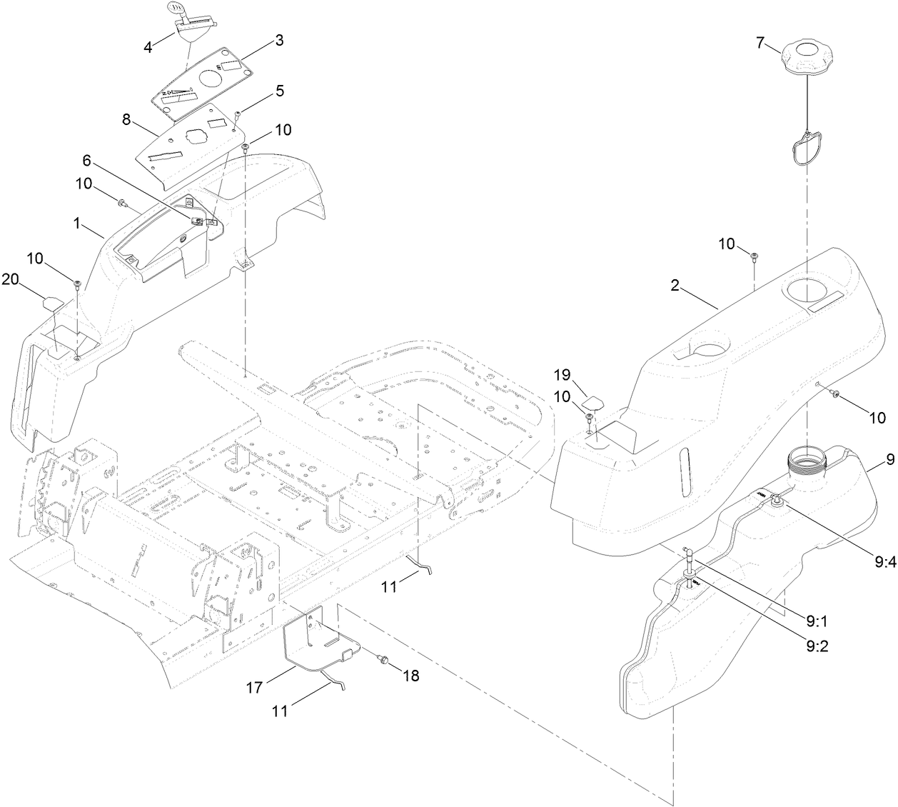 Body Styling and Fuel Tank Assembly