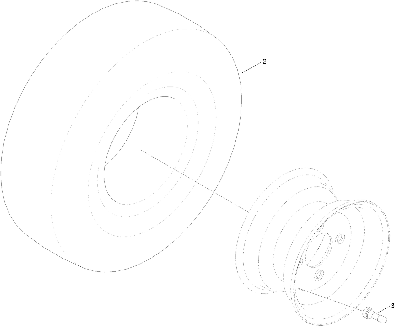 2 Ply Wheel and Tire Assembly No. 131-3670