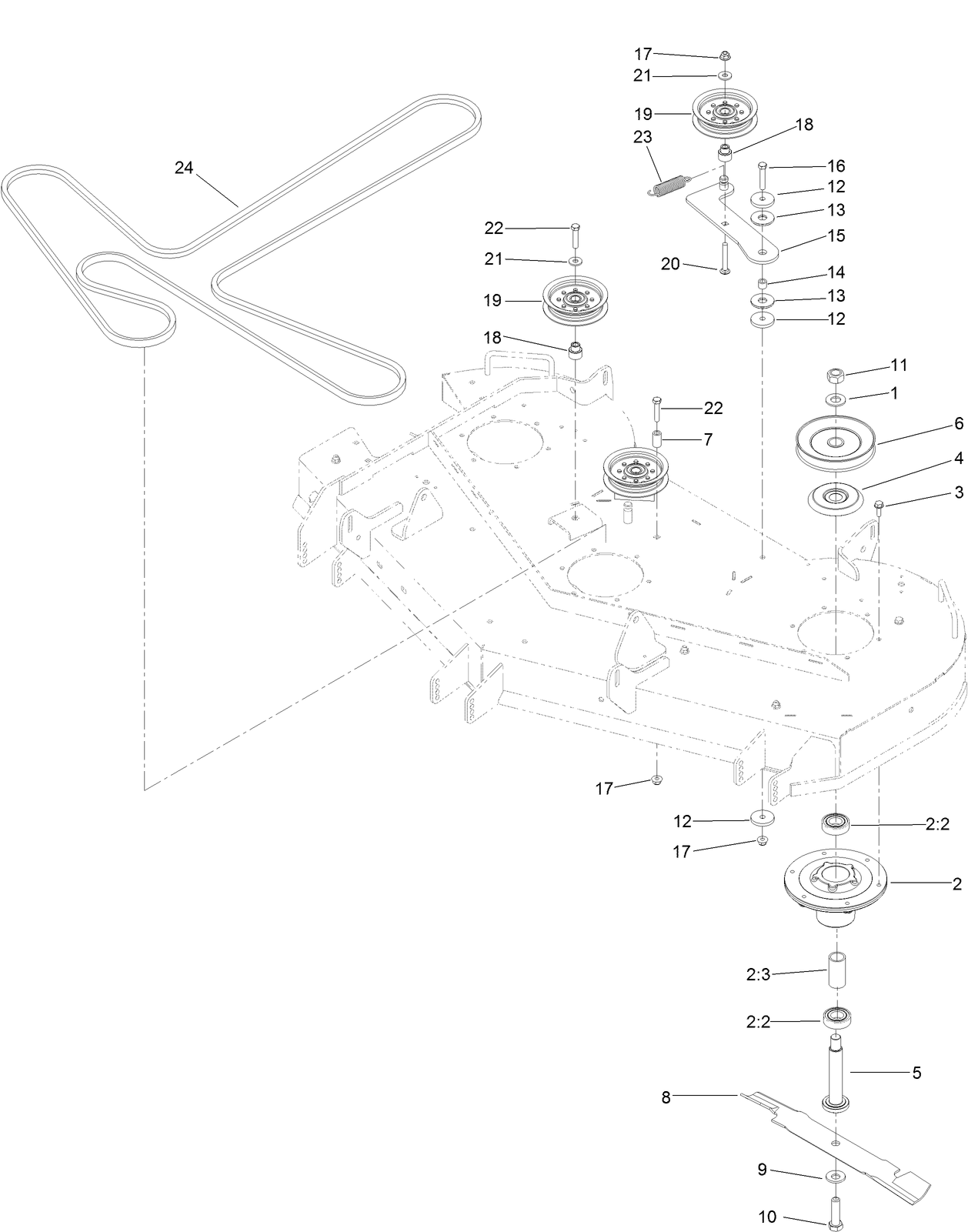 Deck Belt and Blade Assembly