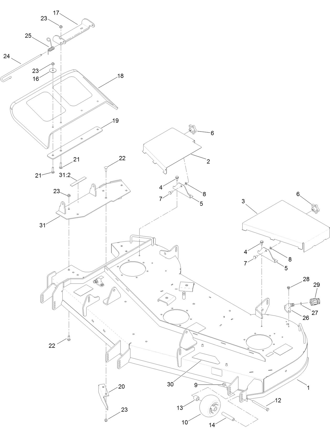 60 Inch Deck Assembly