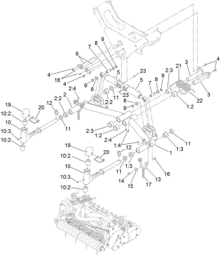 No. 2 and No. 3 Lift Arm Assembly