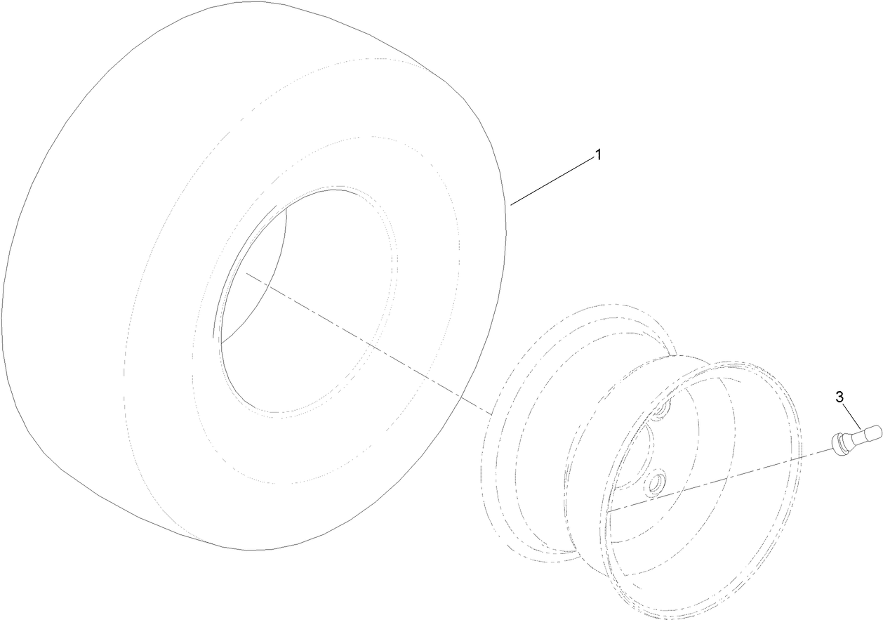2 Ply Wheel and Tire Assembly No. 131-3671