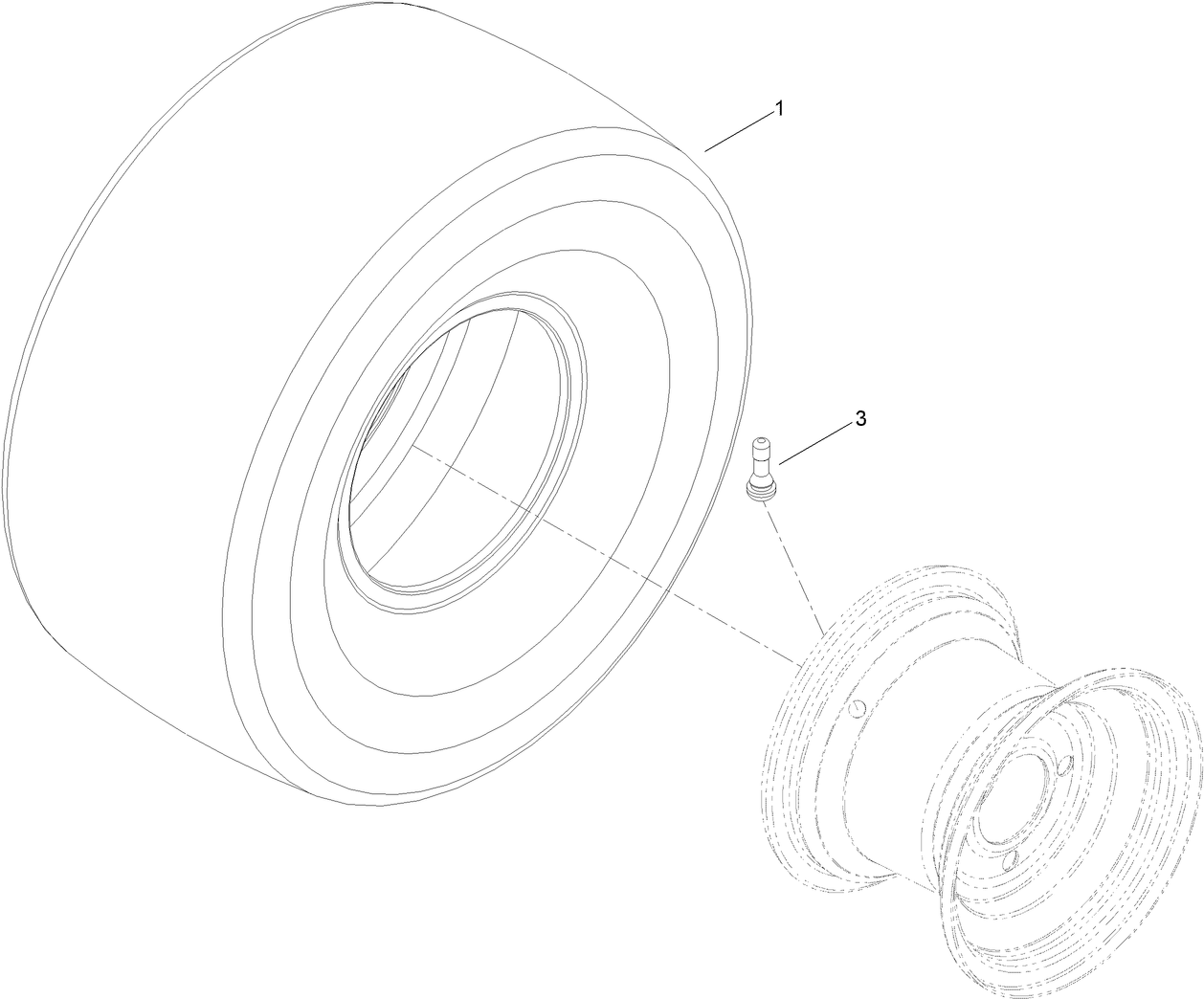 2 Ply Wheel and Tire Assembly No. 131-3672
