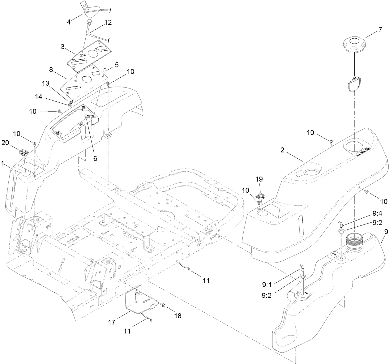 Body Styling and Fuel Tank Assembly