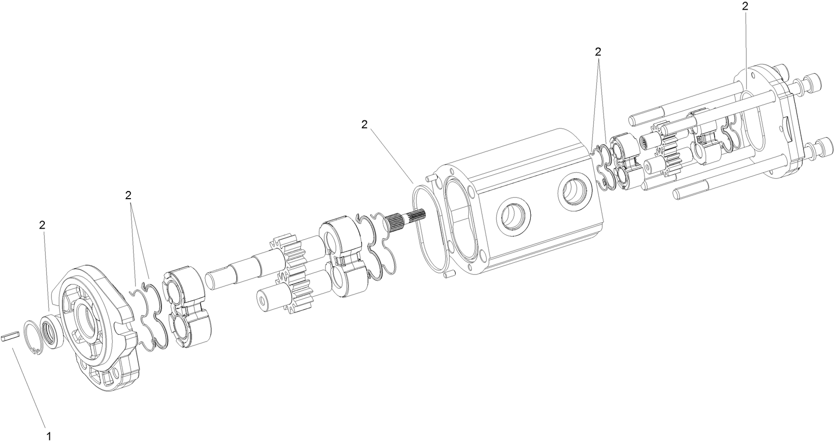 Tandem Hydraulic Pump Assembly No. 108-4710