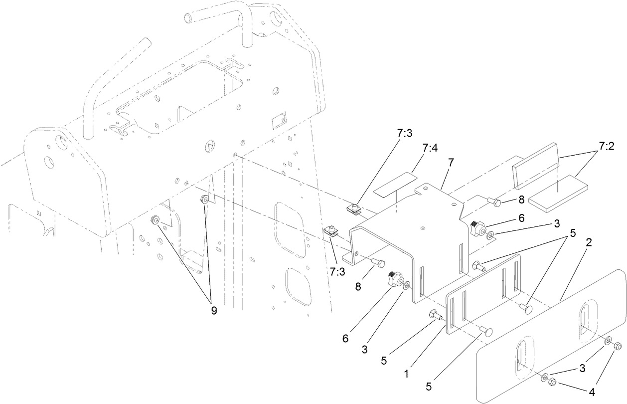 Canister Bracket and Thigh Support Assembly
