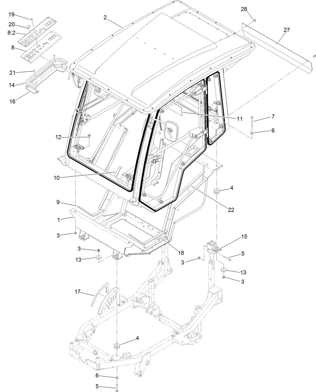 Cab Mounting Assembly