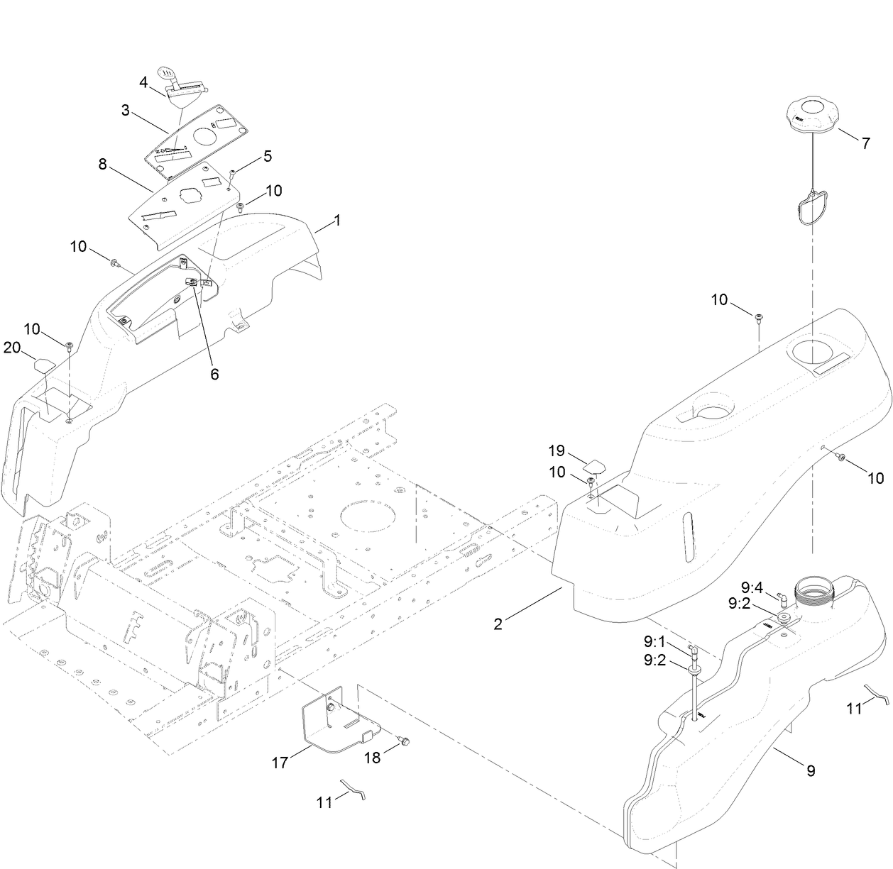 Body Styling and Fuel Pod Assembly