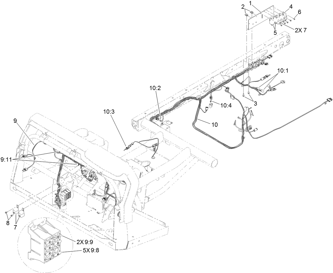Front and Rear Wire Harness Assembly