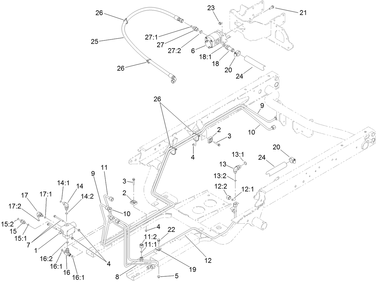 Main Hydraulic Pump and Lift Valve Assembly