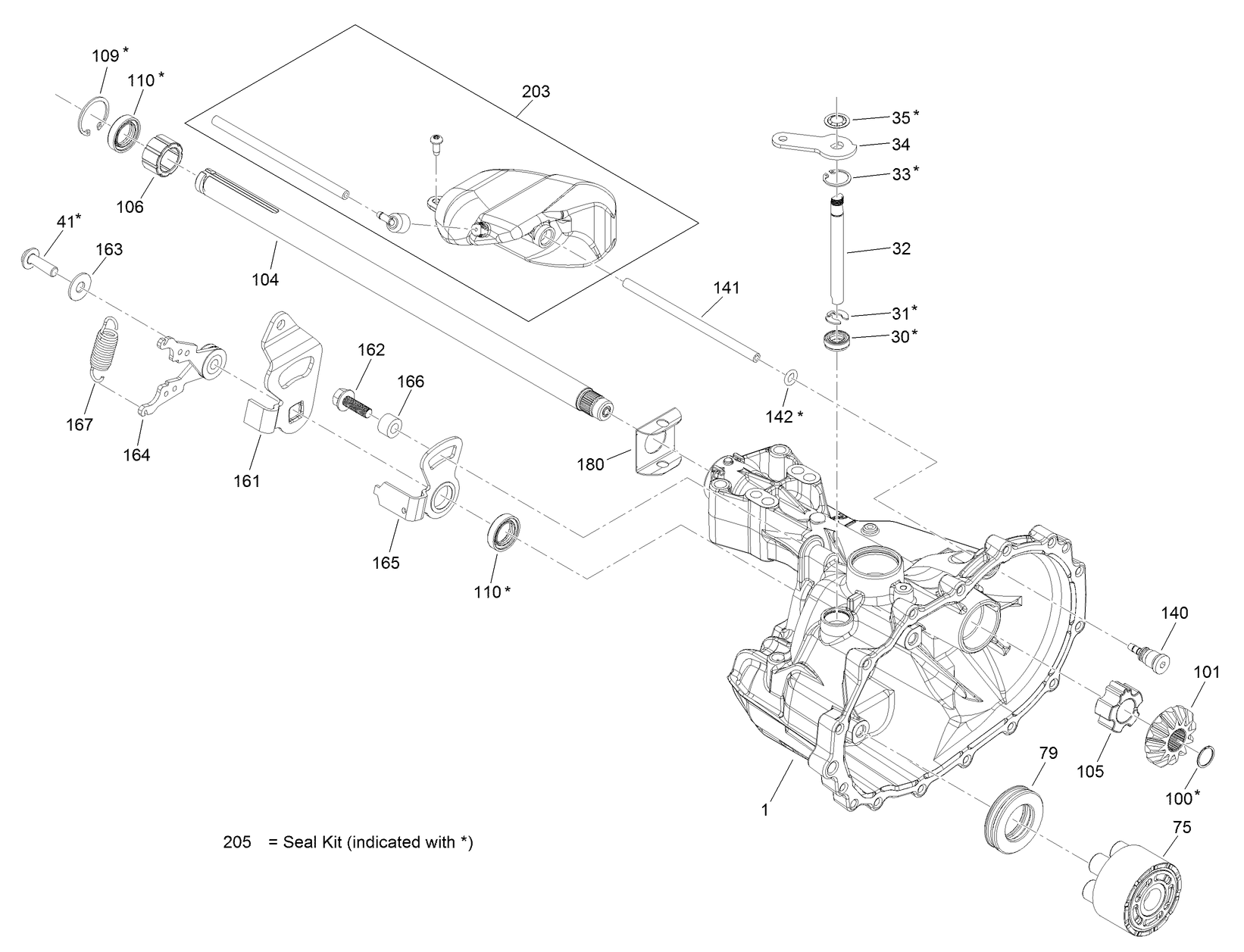 Main Housing Transmission Assembly No. 121-0999