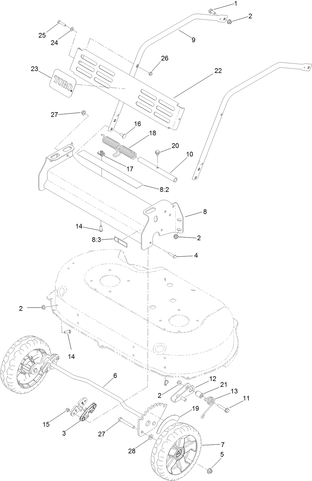Front Bumper and Wheel Assemby