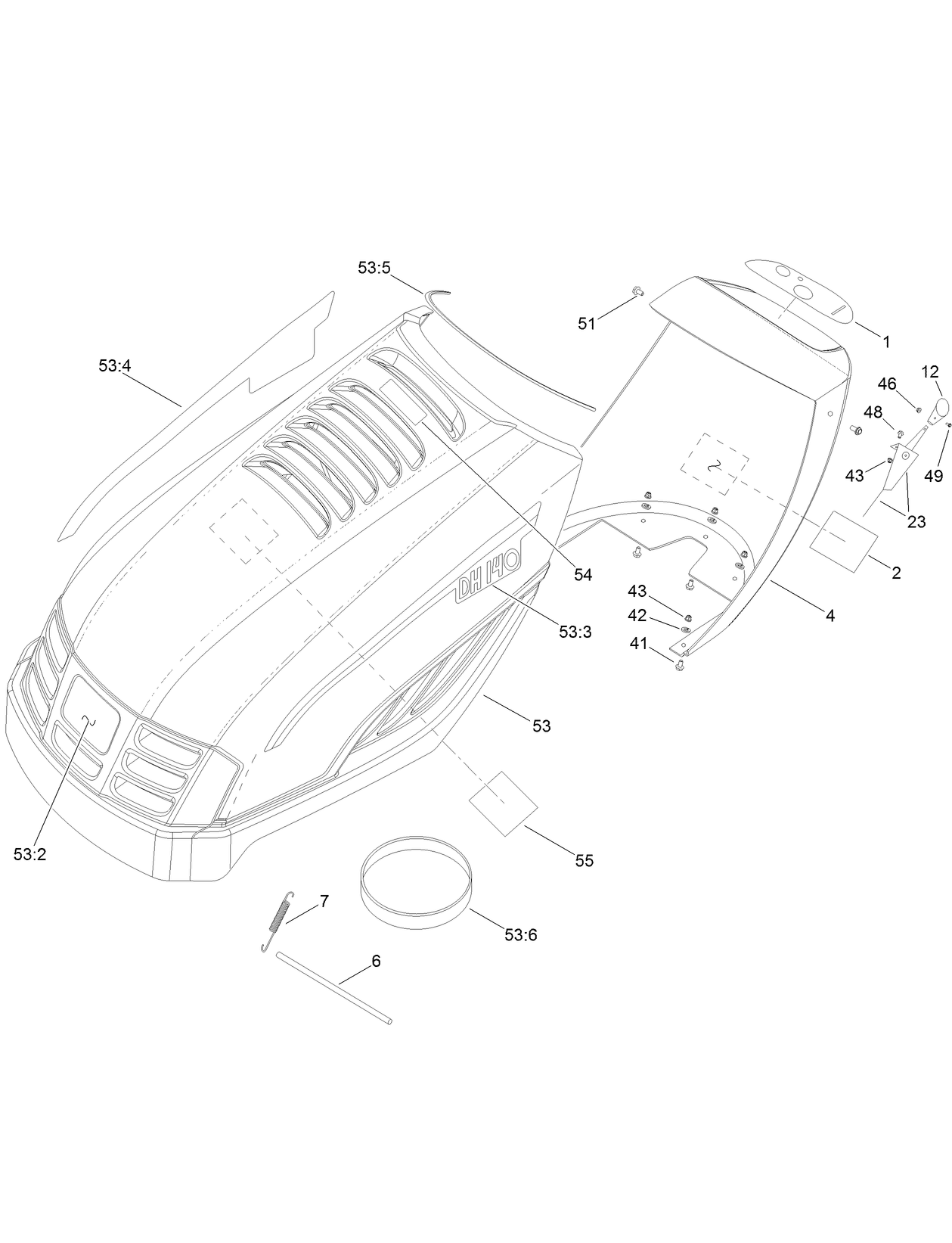 Hood and Control Panel Assembly