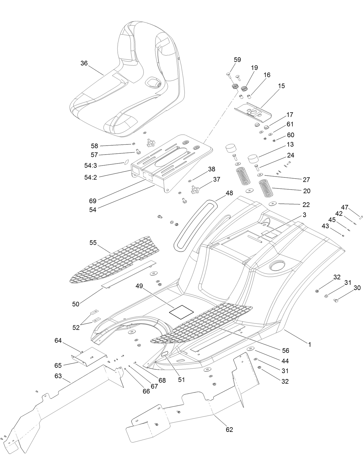 Seat and Body Fender Assembly