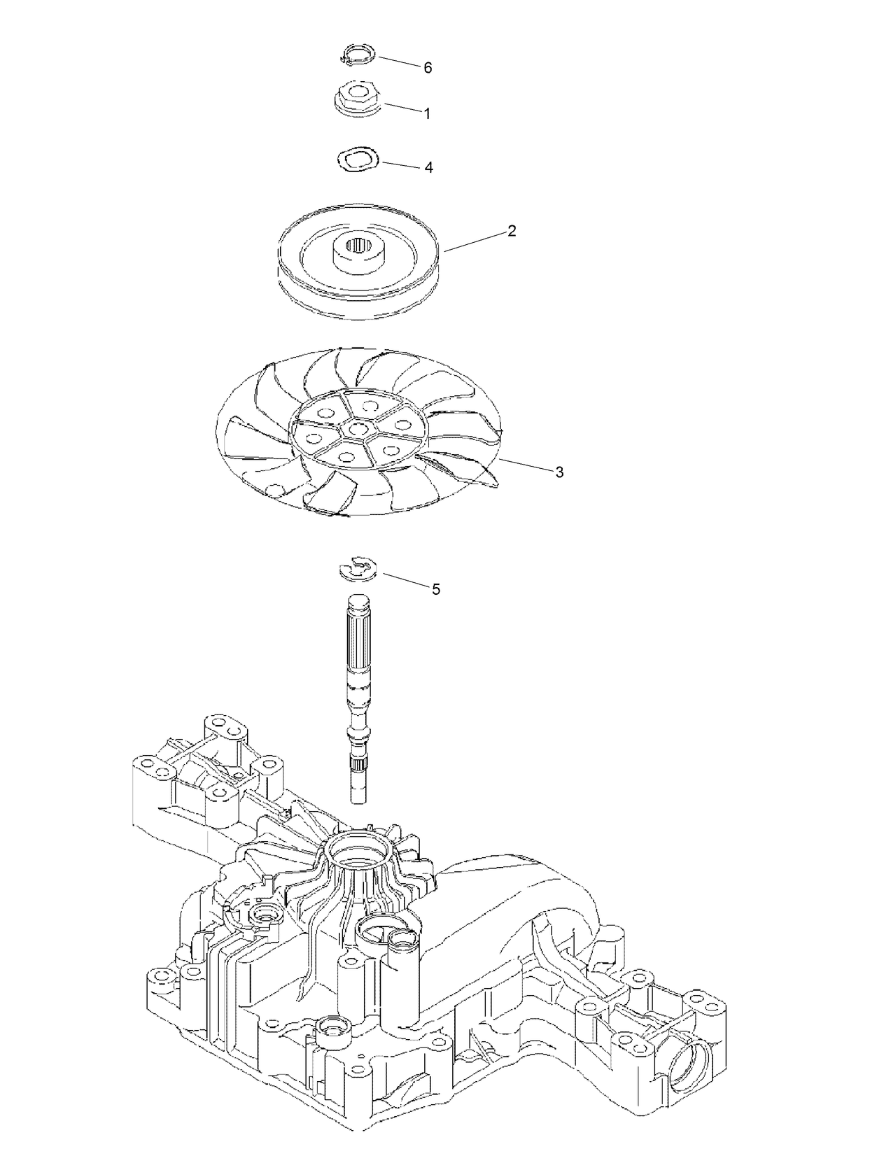 Fan Pulley Assembly Transmission Assembly No. 114-3155