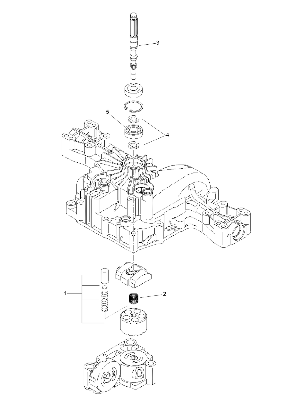 Pump Shaft Assembly Transmission Assembly No. 114-3155